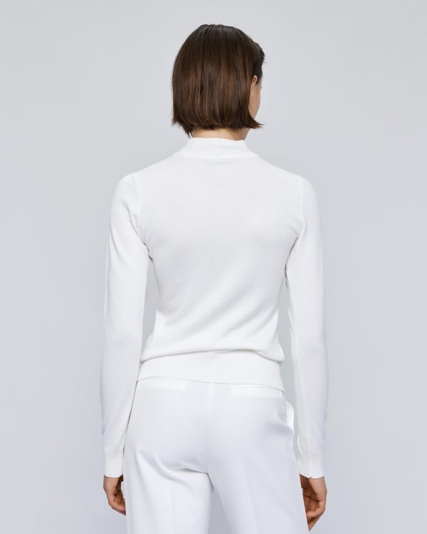 Knitted turtleneck blouse with short sleeves - Access Fashion - Image 3