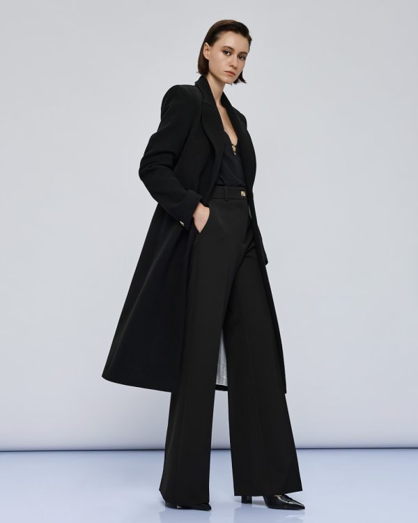 Long coat with monogram button - Access Fashion - Image 3