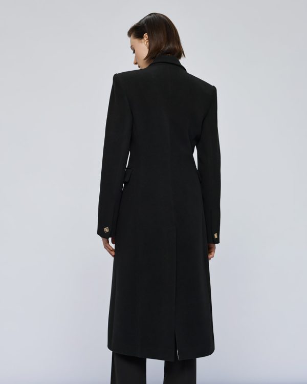 Long coat with monogram button - Access Fashion - Image 4