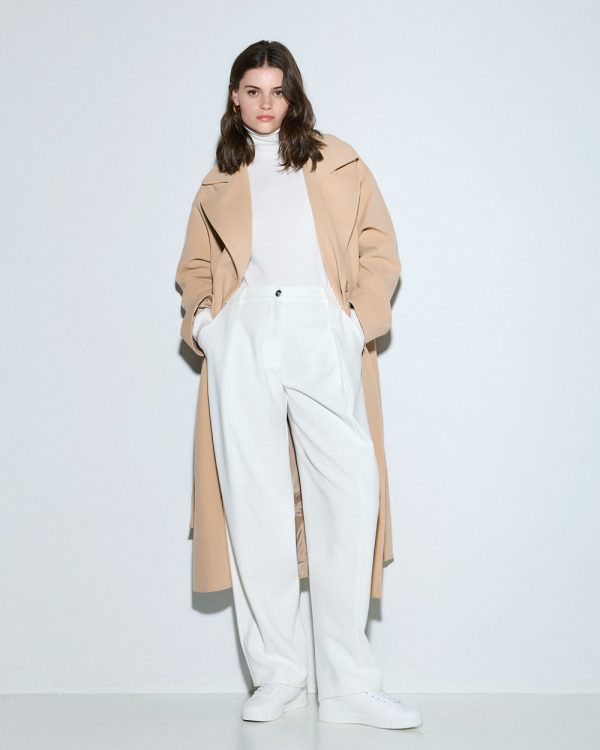 Long coat with tie belt - Access Fashion - Image 3