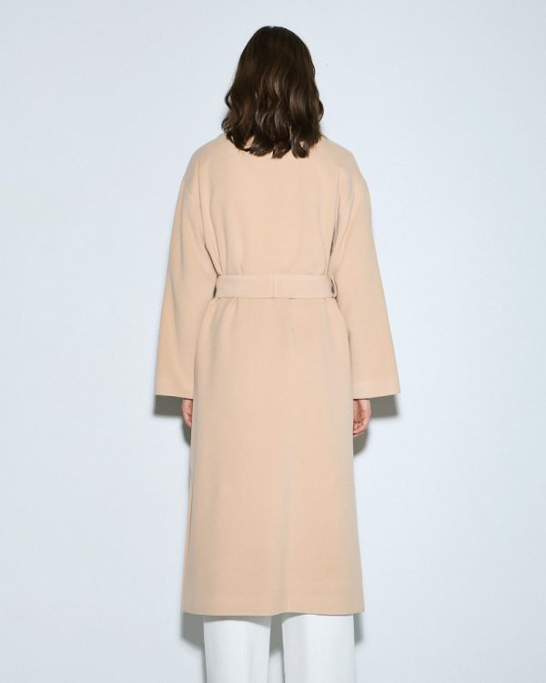 Long coat with tie belt - Access Fashion - Image 4