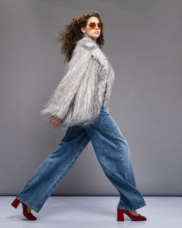 Long-hair faux fur coat - Access Fashion