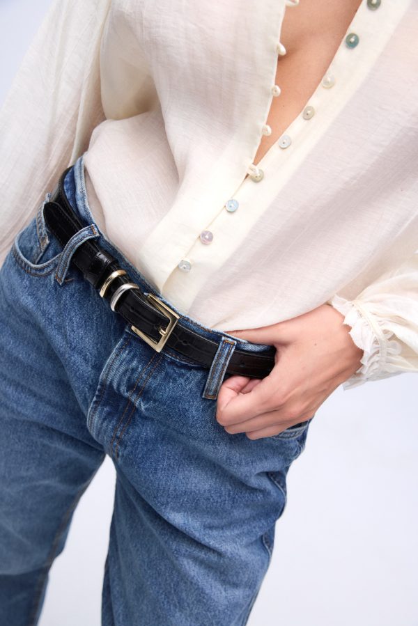 Ellis leather belt - Leather Twist - Image 6