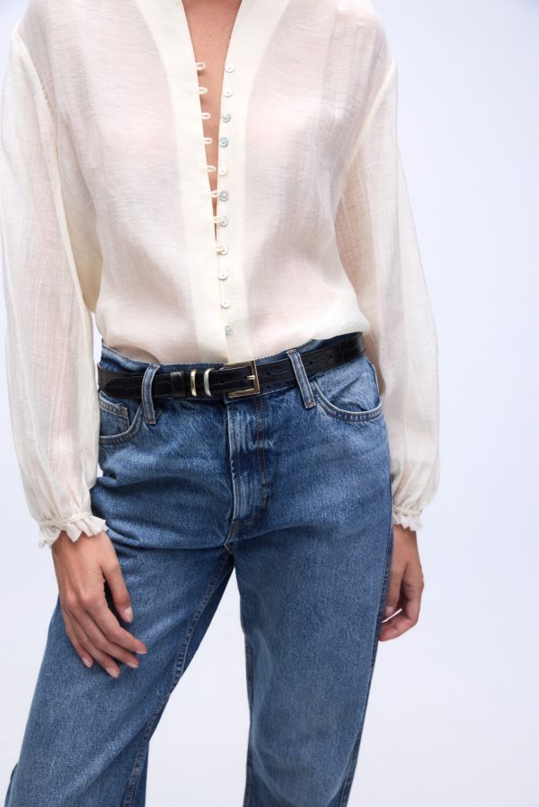 Ellis leather belt - Leather Twist - Image 8