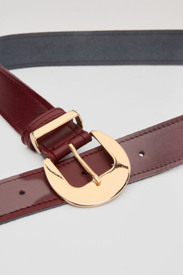 Plain twist leather belt - Leather Twist - Image 2
