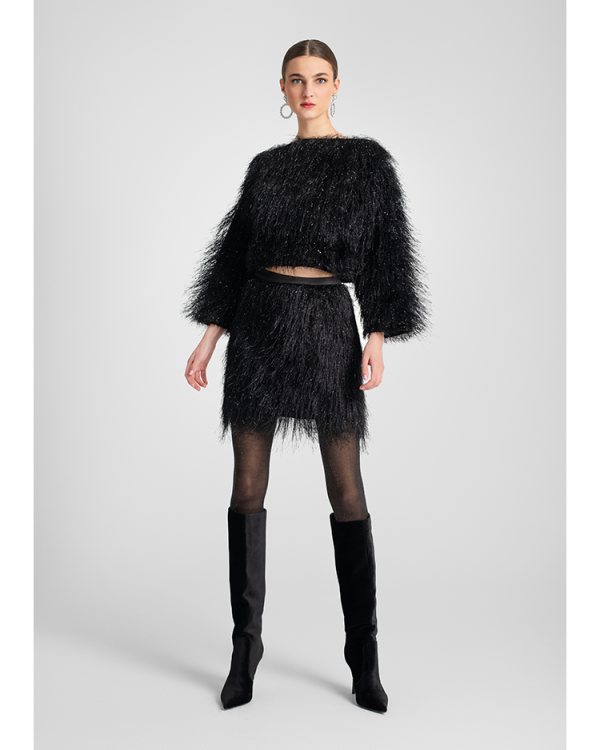 Textured crop top - Moutaki