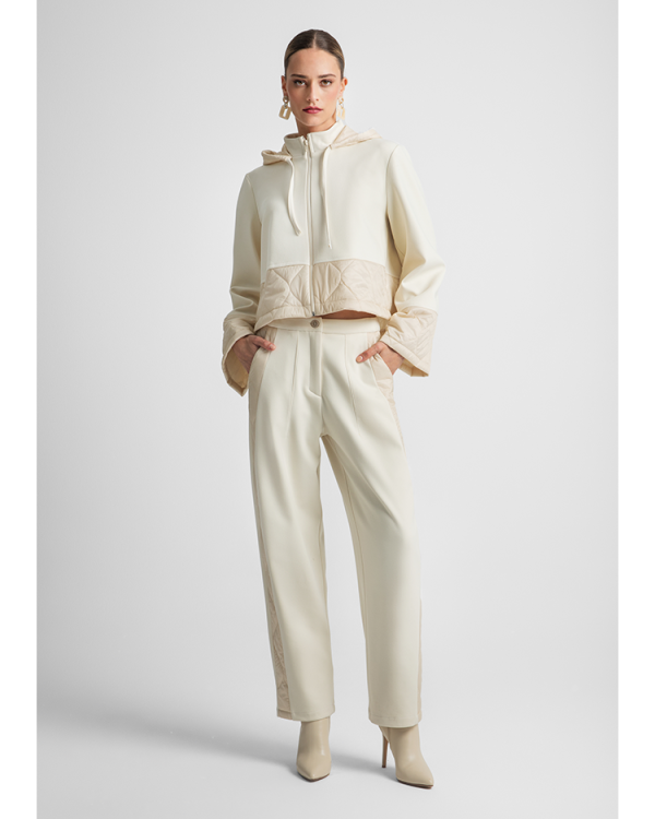 Quilted zip-up blouse with hood - Moutaki