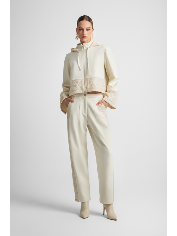 Quilted zip-up blouse with hood - Moutaki