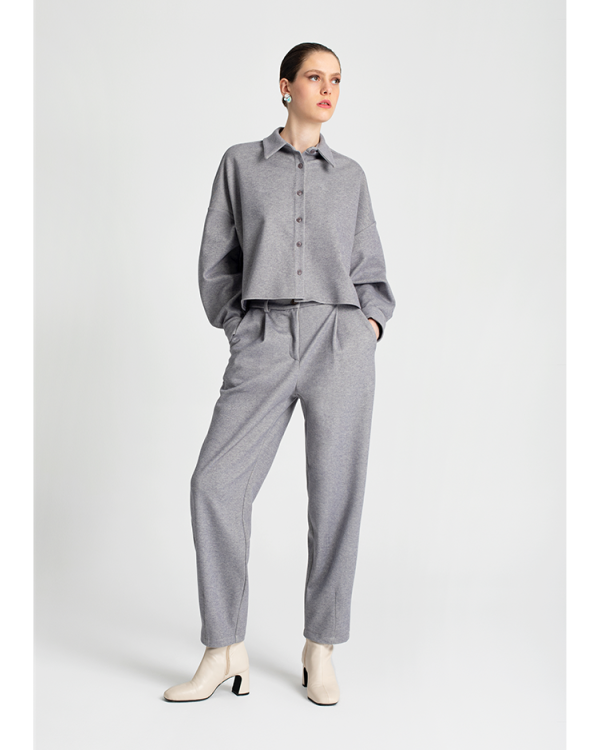 Tailored trousers with pleats details - Moutaki