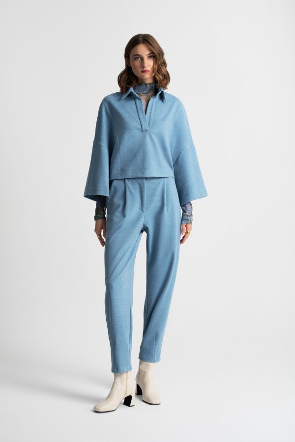 Tailored trousers with pleats details - Moutaki - Image 2