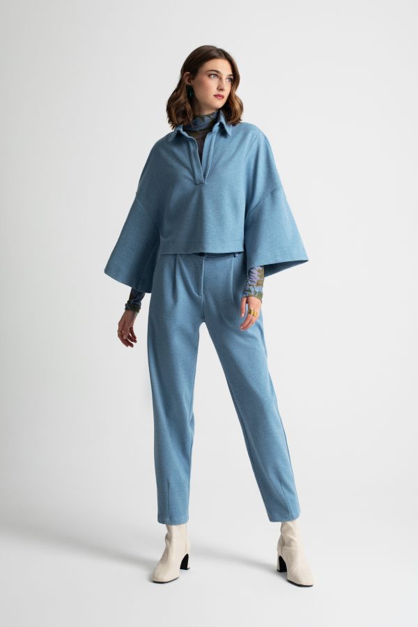 Tailored trousers with pleats details - Moutaki - Image 3