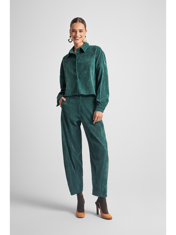 Corduroy trousers with straight-leg - Moutaki