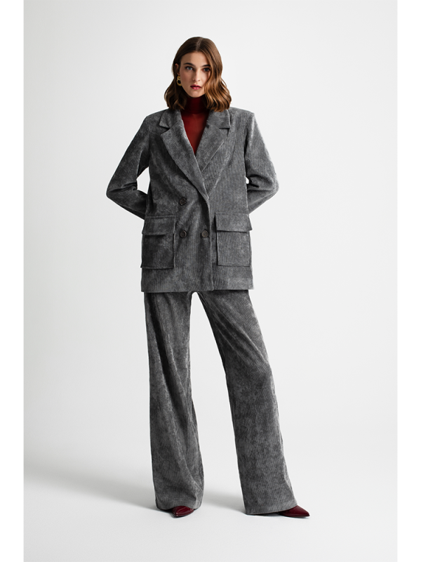 Corduroy wide-leg trousers - Moutaki