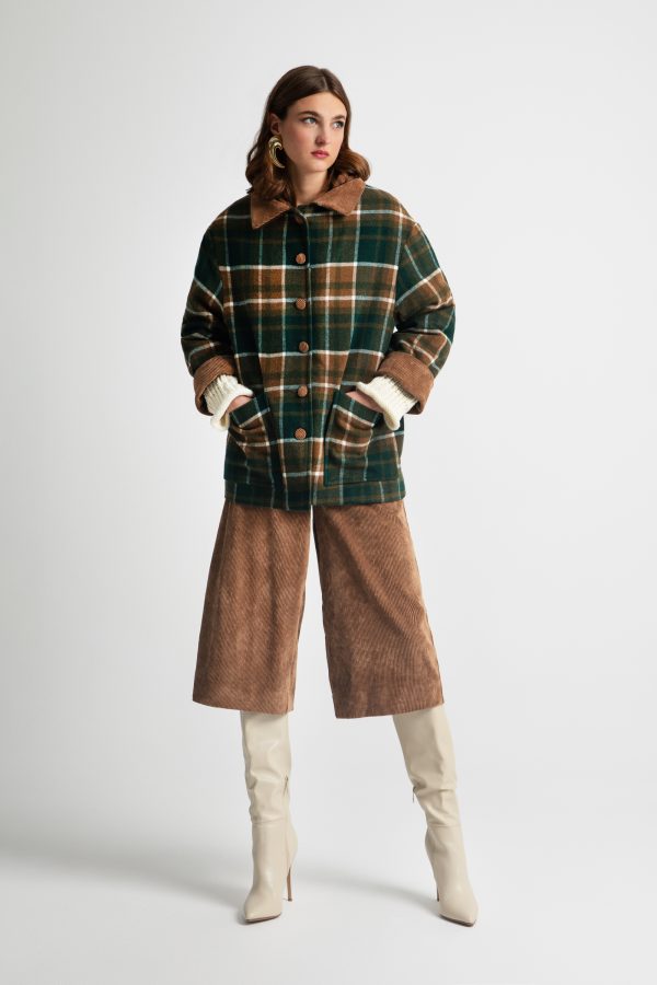 Check wool-blend jacket - Moutaki - Image 2