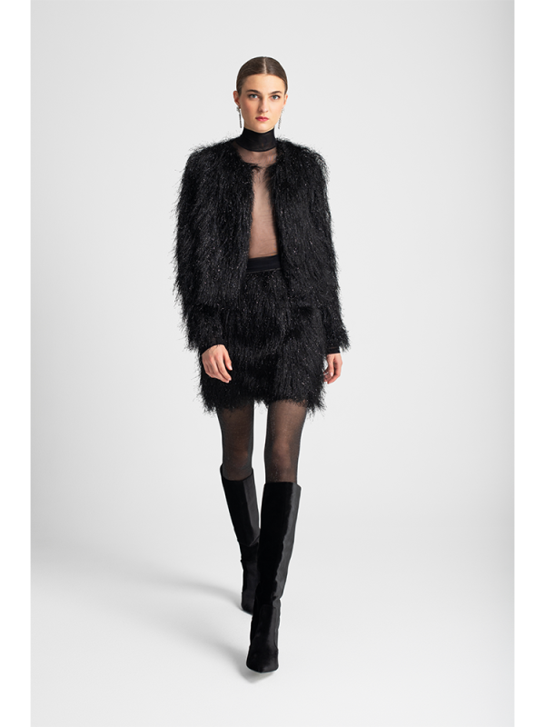 Bolero with textured shimmering details - Moutaki