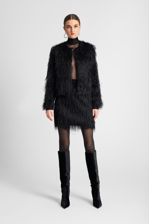 Bolero with textured shimmering details - Moutaki - Image 2