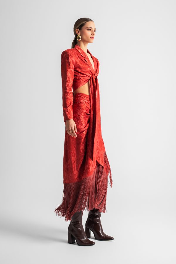Jacquard wrap blouse - Moutaki - Image 2