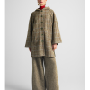 Check hooded coat with quilted back - Moutaki