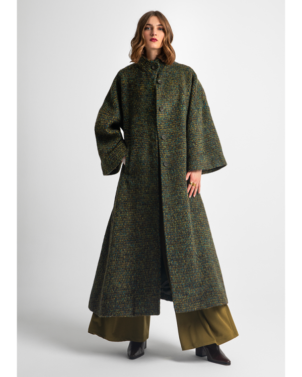 Longline wool-blend coat - Moutaki