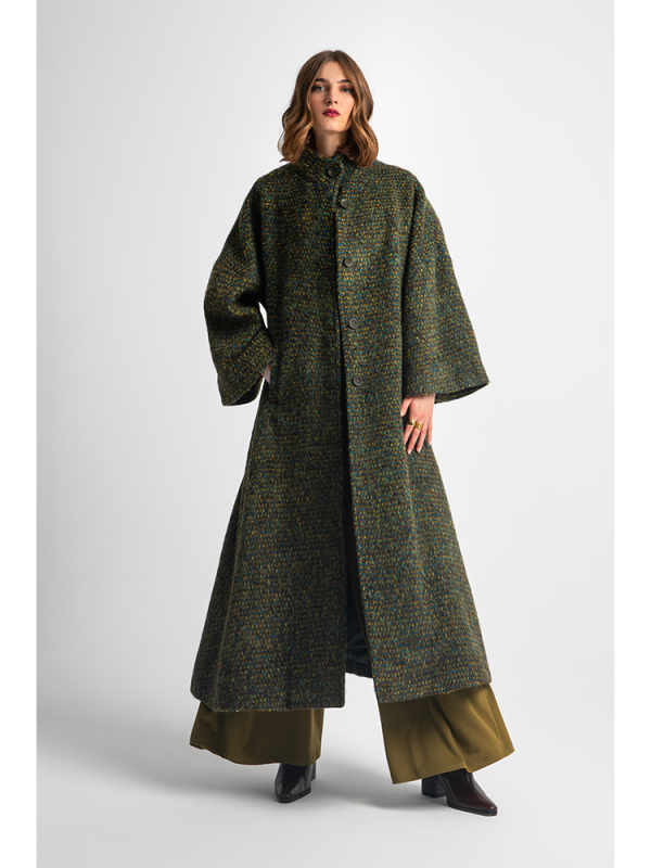 Longline wool-blend coat - Moutaki