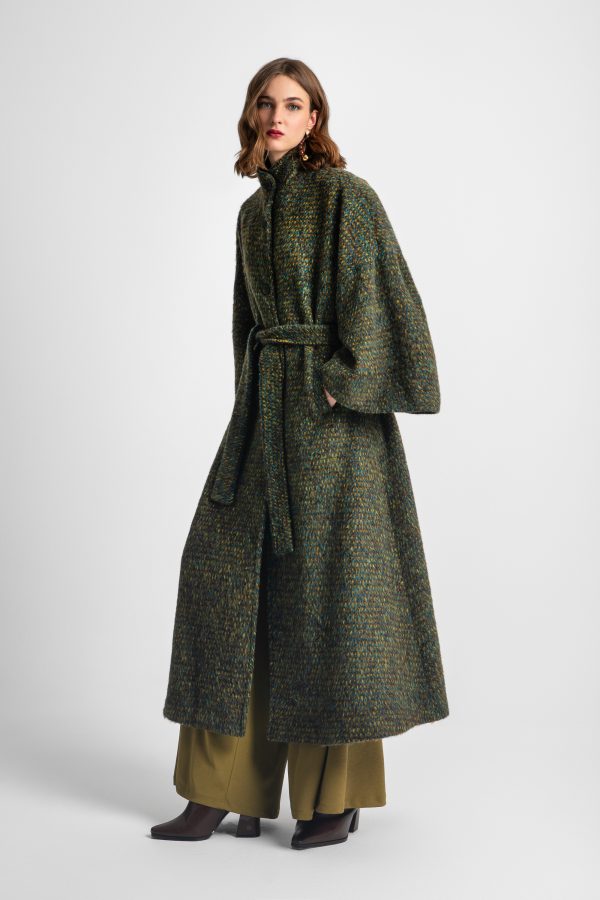 Longline wool-blend coat - Moutaki - Image 3