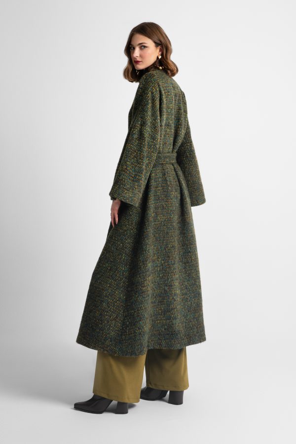 Longline wool-blend coat - Moutaki - Image 4