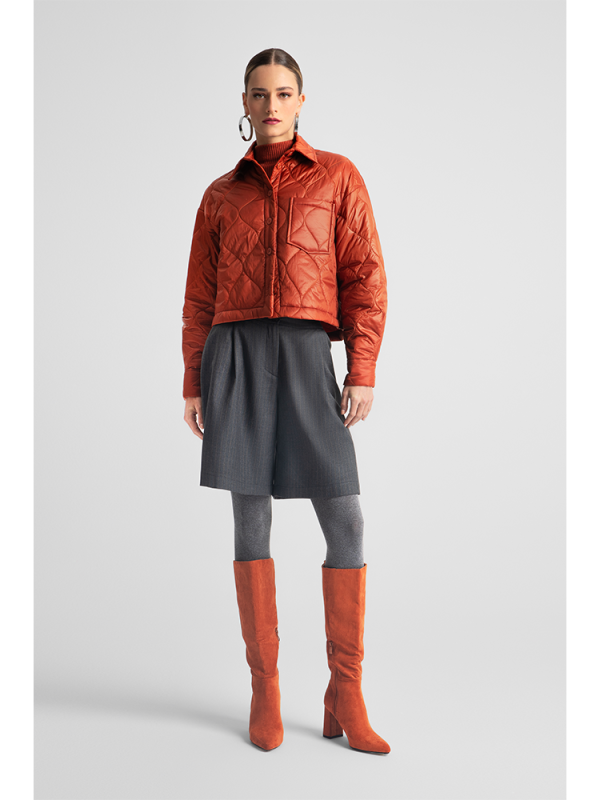 Boxy puffer shirt - Moutaki