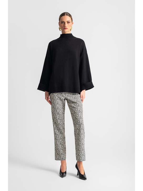 Wide-sleeve knit blouse - Moutaki