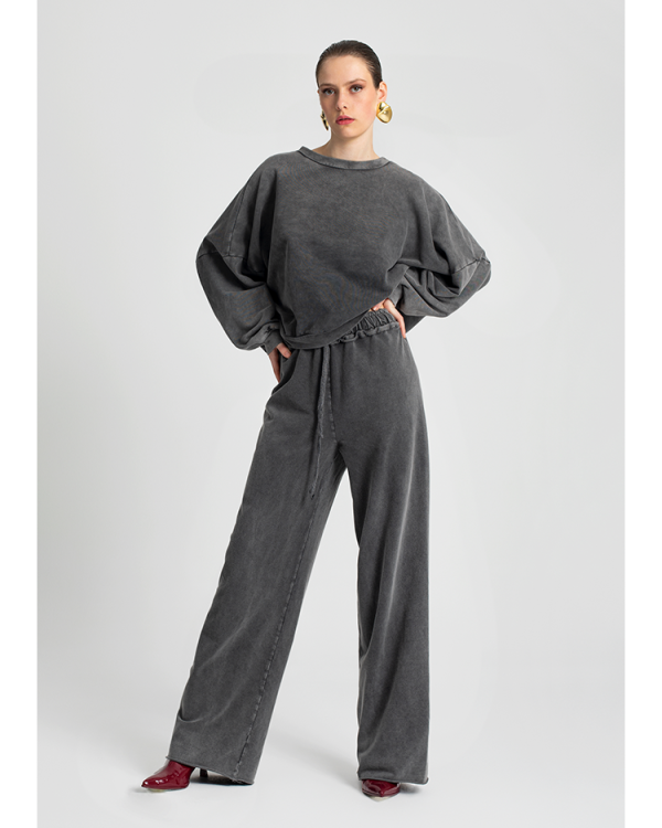 Wide-leg knit trousers - Moutaki