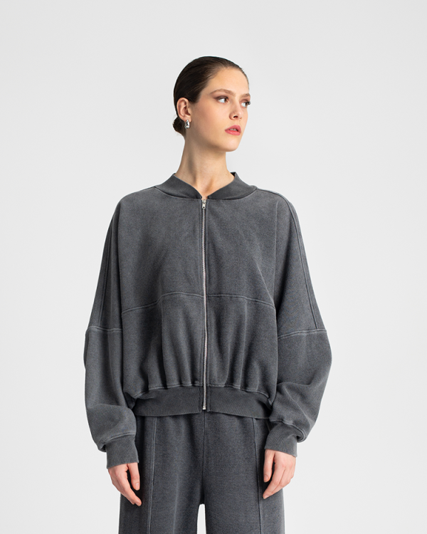 Zip-up knit cardigan - Moutaki