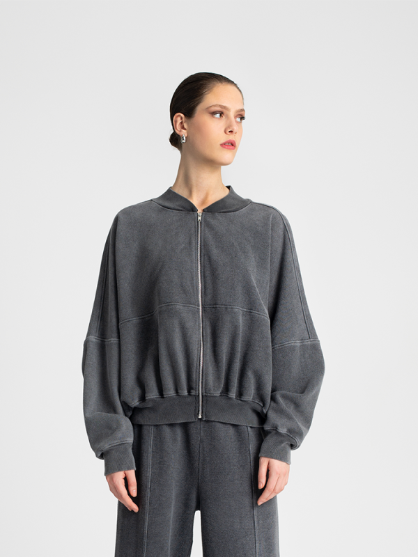 Zip-up knit cardigan - Moutaki