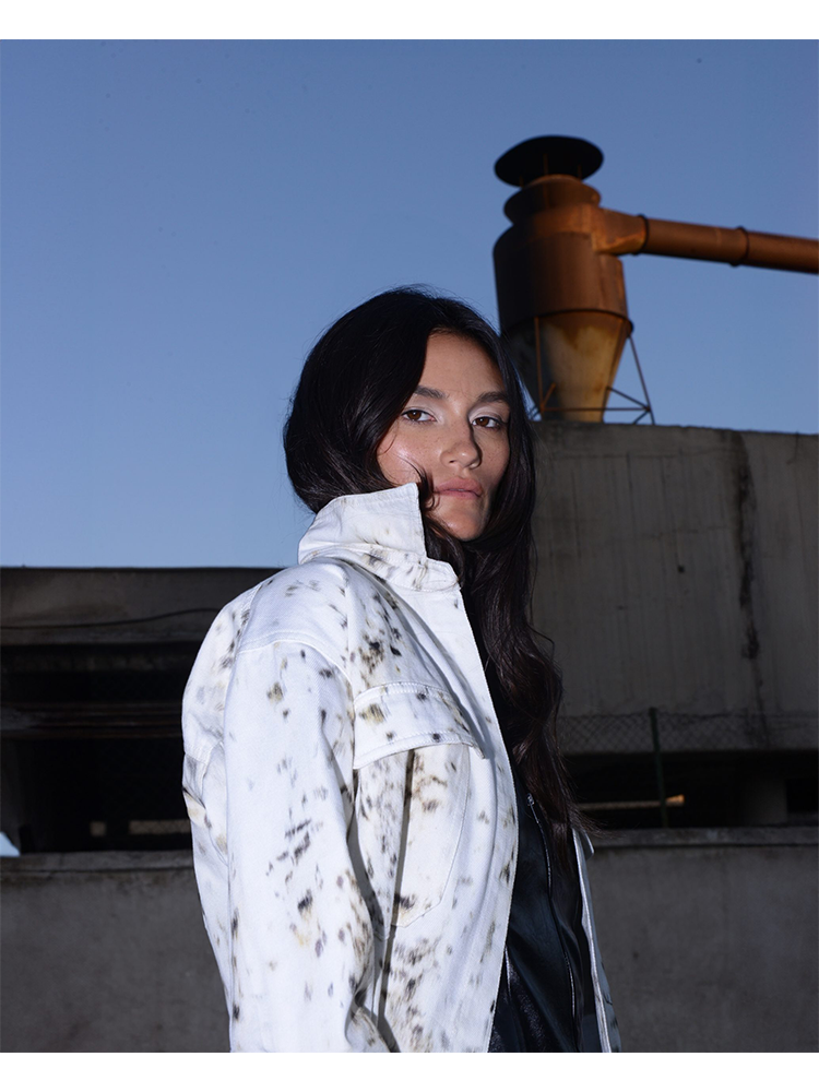 Brouska - SCW25-530 Veronica denim jacket  with zefi print - Sac & Co