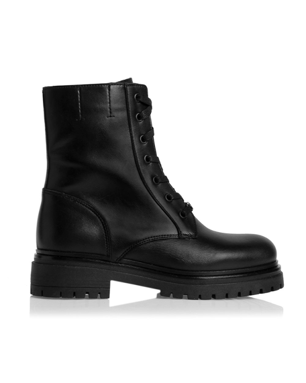 Leather lace-up combat boots - Sante Shoes