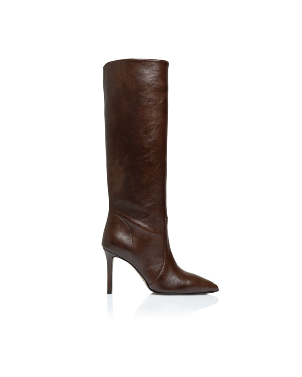 Leather high-heel knee boots - Sante Shoes