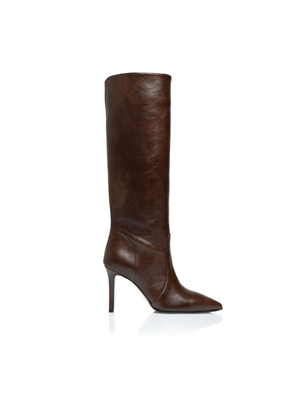 Leather high-heel knee boots - Sante Shoes
