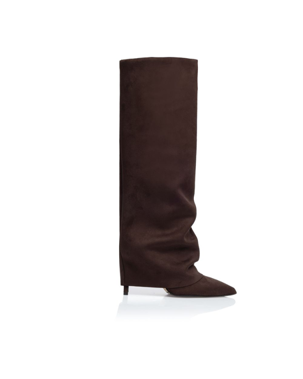 Suede slouchy knee boots - Sante Shoes