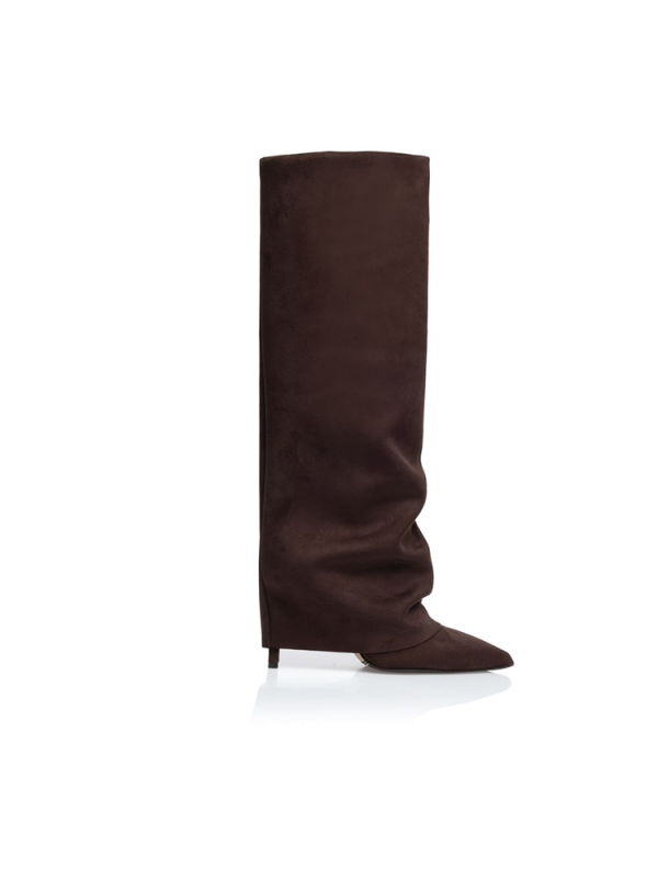 Suede slouchy knee boots - Sante Shoes