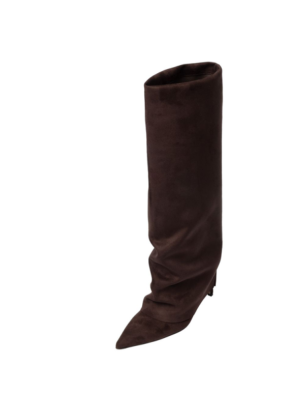 Suede slouchy knee boots - Sante Shoes - Image 2
