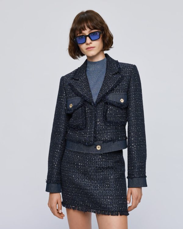 Short tweed blazer with lurex - Access Fashion