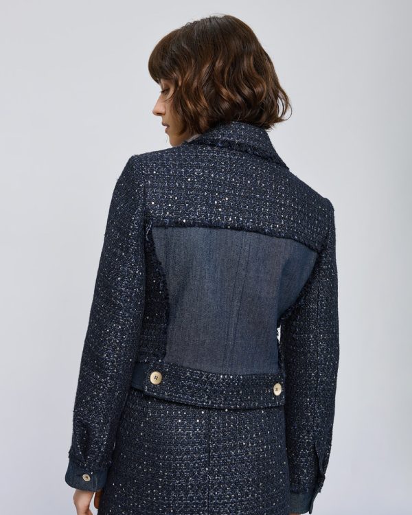 Short tweed blazer with lurex - Access Fashion - Image 4
