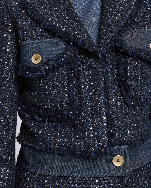 Short tweed blazer with lurex - Access Fashion - Image 5