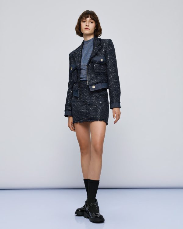 Short tweed blazer with lurex - Access Fashion - Image 6