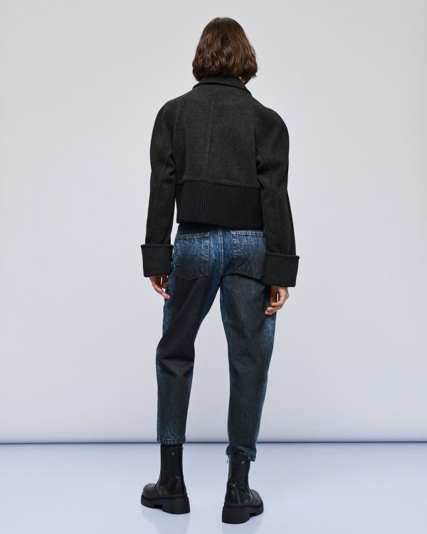 Cropped jacket with ribbed waistband - Access Fashion - Image 5