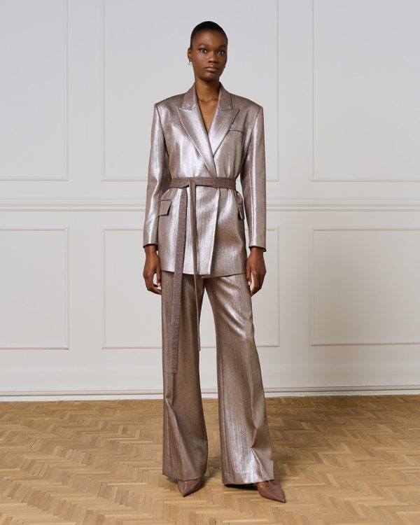 Long metallic-effect blazer - Access Fashion