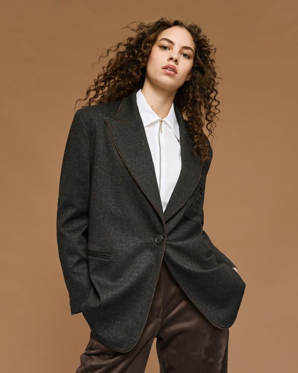 Blazer with piping and pocket detail - Access Fashion