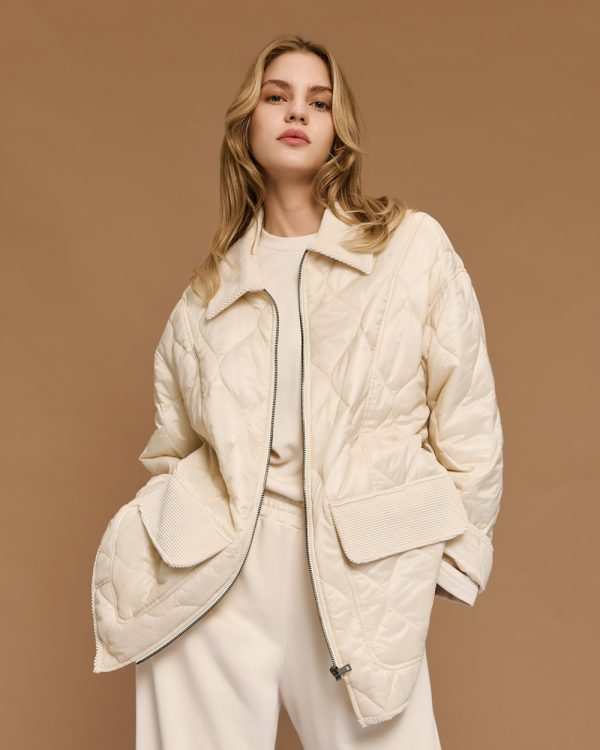 Quilted jacket with belt - Access Fashion - Image 6