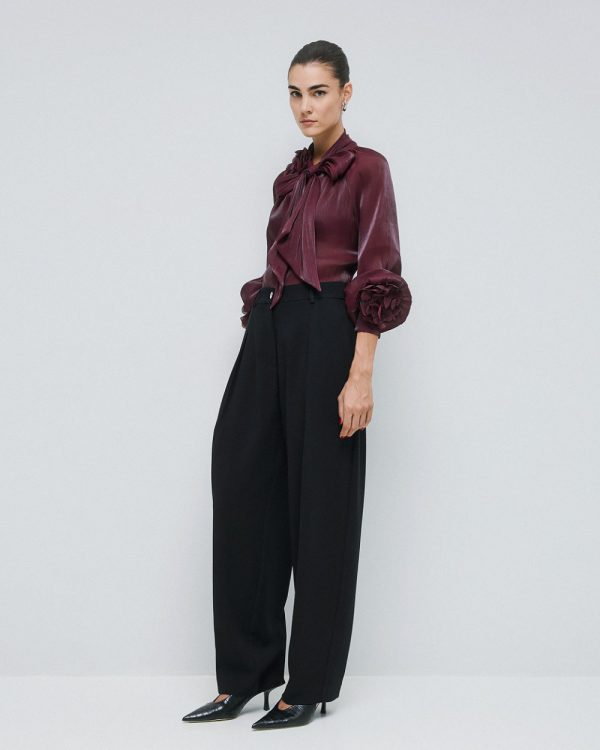 Shimmery blouse with flower brooches - Access Fashion - Image 8
