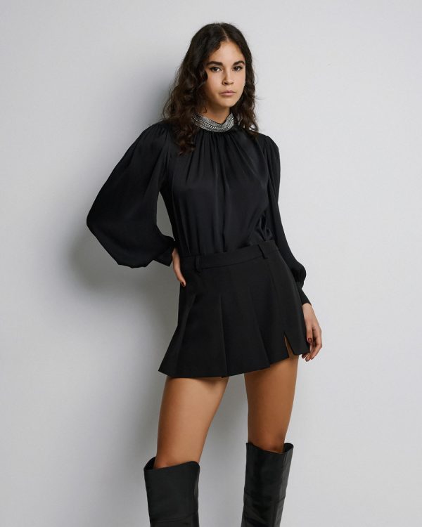 Shimmery blouse with rhinestones - Access Fashion
