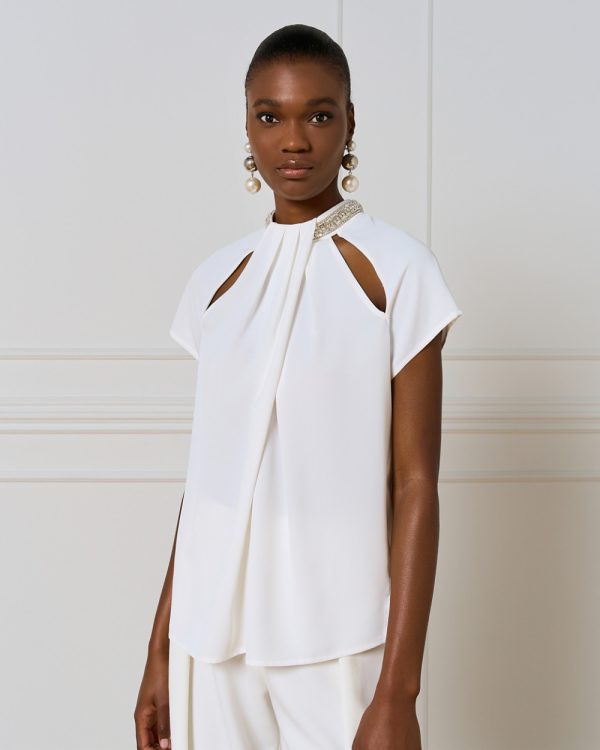 Top with rhinestones and a cut-out - Access Fashion - Image 3