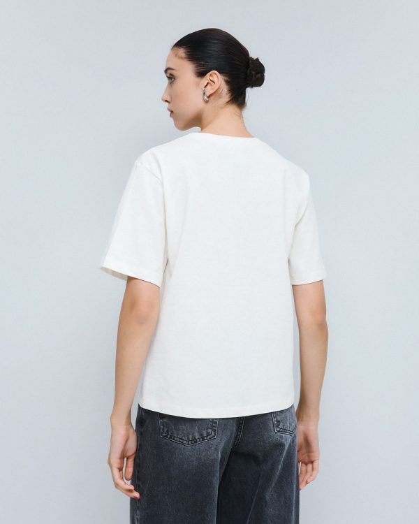 T-shirt with knot and cut-out - Access Fashion - Image 4